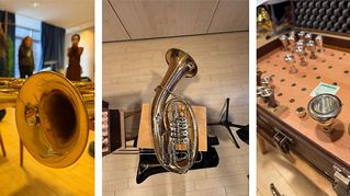Unterschiedliche Posaunen und Mundstücke